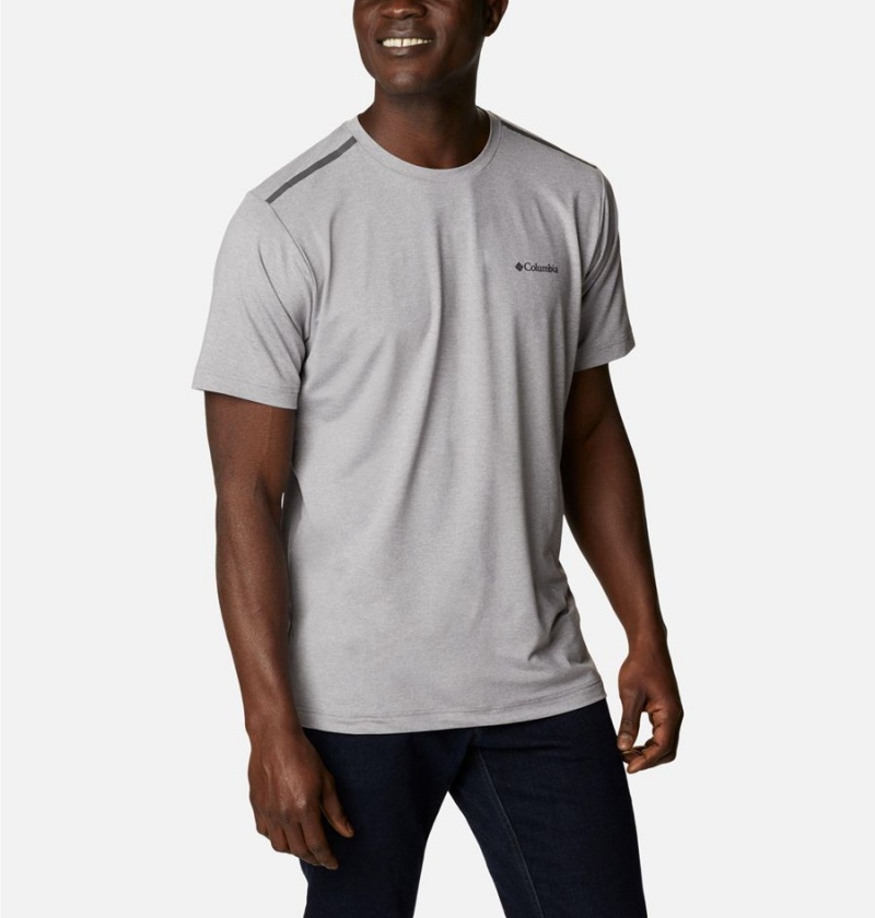 Columbia Tech Trail Crew Neck Men's T-Shirt Grey | RAVLPC-582