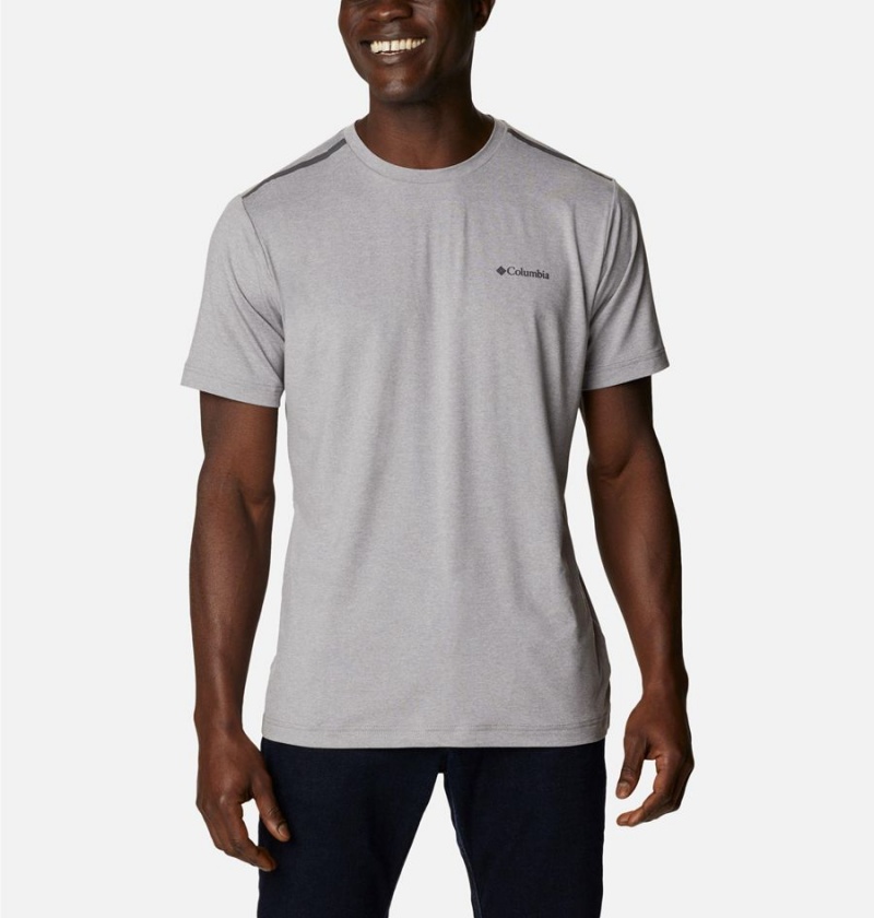 Columbia Tech Trail Crew Neck Men\'s T-Shirt Grey | RAVLPC-582