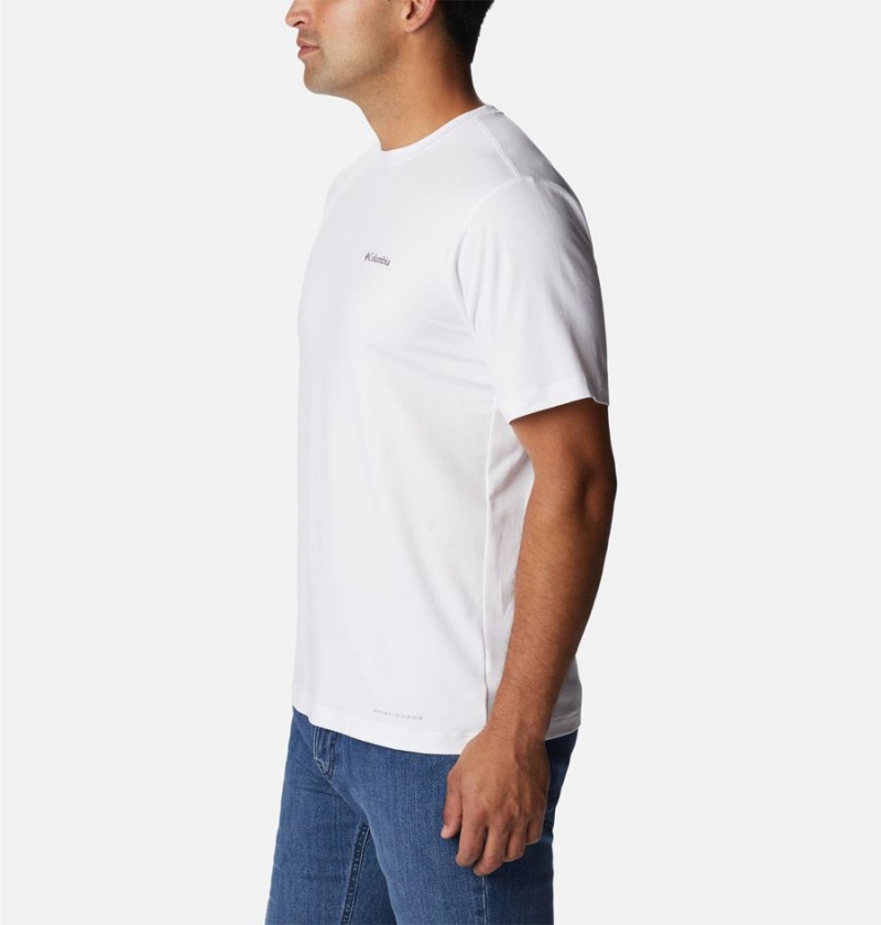 Columbia Tech Trail Graphic Men's T-Shirt White | ZVKANU-853