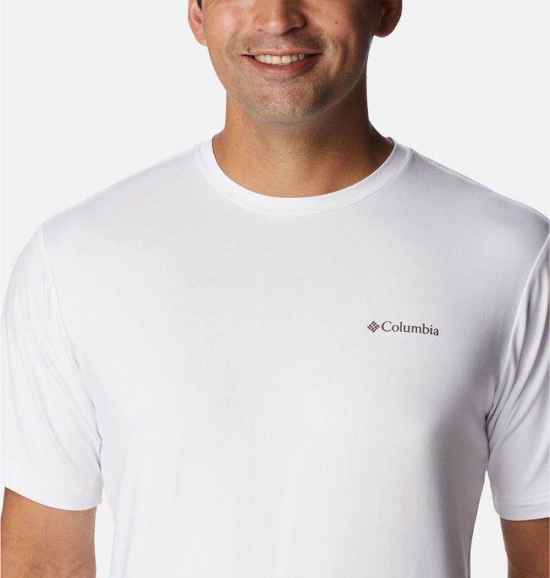 Columbia Tech Trail Graphic Men's T-Shirt White | ZVKANU-853