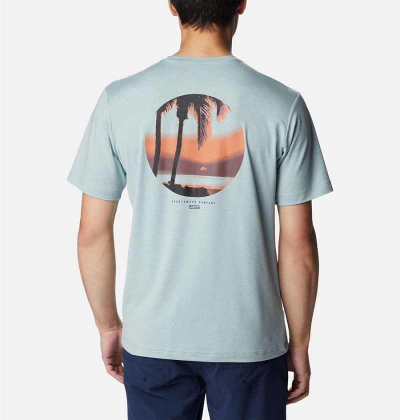 Columbia Tech Trail Graphic Men's T-Shirt Grey | OTNLMW-493