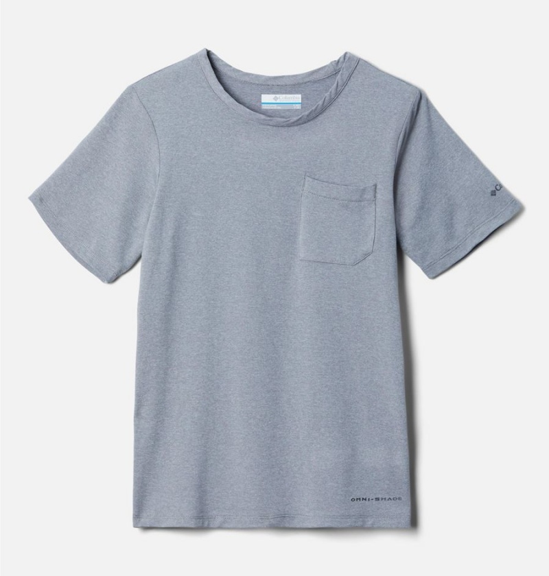 Columbia Tech Trail Kids\' T-Shirt Grey | VKNXOB-985