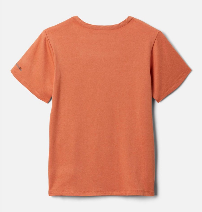 Columbia Tech Trail Kids' T-Shirt Orange | PACSBT-318
