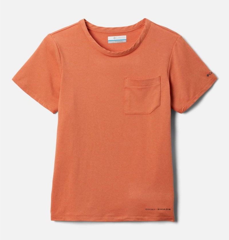Columbia Tech Trail Kids\' T-Shirt Orange | PACSBT-318