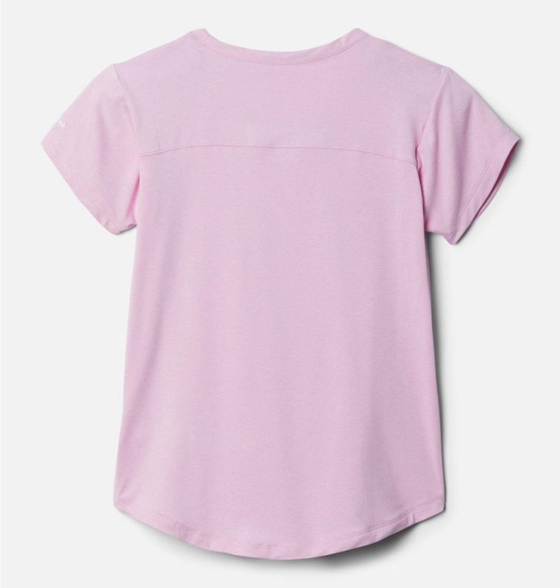 Columbia Tech Trail Kids' T-Shirt Pink | ASXYVE-750