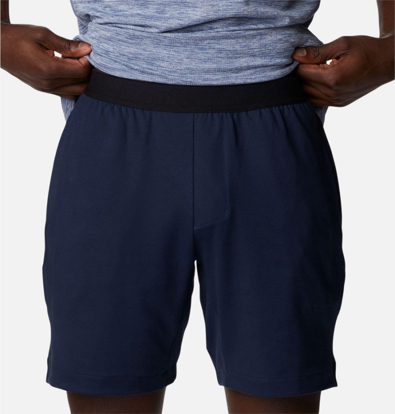 Columbia Tech Trail Knit Men's Shorts Navy | WSFAVI-453