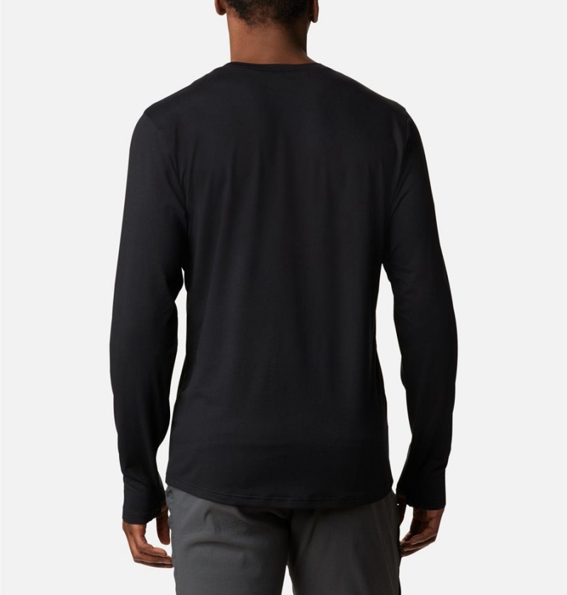 Columbia Tech Trail Long Sleeve Crew II Men's T-Shirt Black | XYHFJR-239