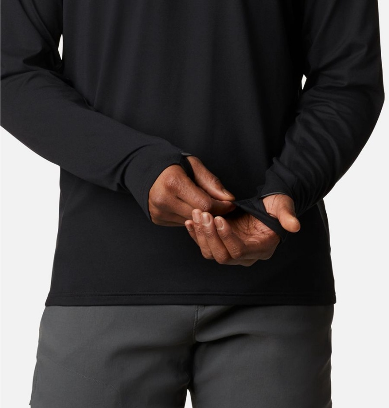 Columbia Tech Trail Long Sleeve Crew II Men's T-Shirt Black | XYHFJR-239
