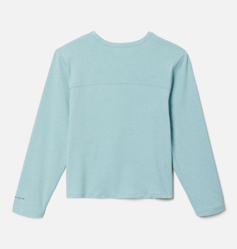 Columbia Tech Trail Long Sleeve Kids' T-Shirt Turquoise | DJHZKS-416