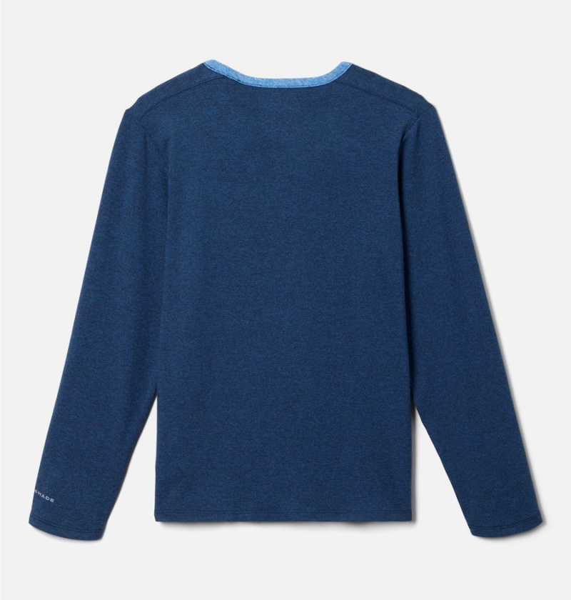 Columbia Tech Trail Long Sleeve Kids' T-Shirt Navy | IOTWBF-186
