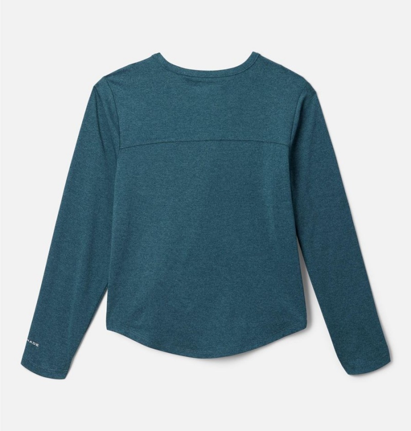 Columbia Tech Trail Long Sleeve Kids' T-Shirt Turquoise | JKUQHO-785