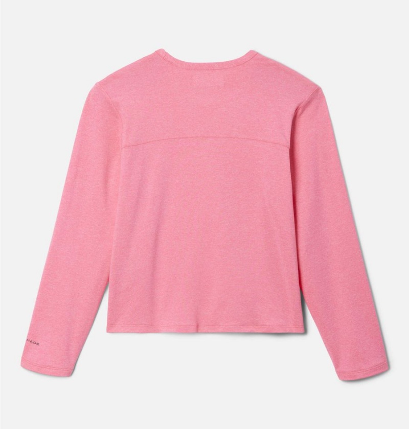 Columbia Tech Trail Long Sleeve Kids' T-Shirt Pink | BXYWPK-705