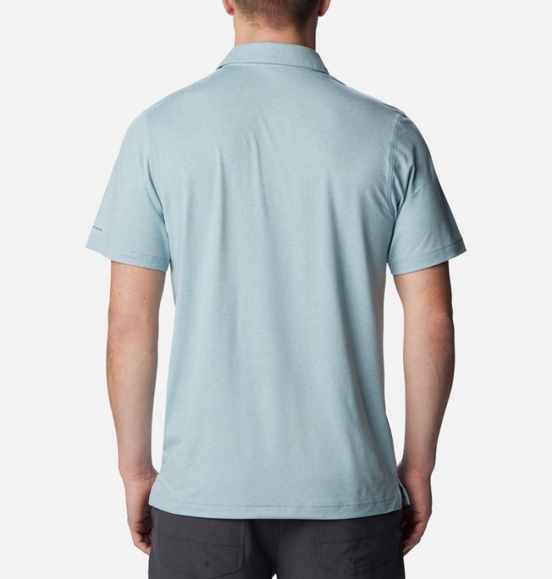 Columbia Tech Trail Men's Polo Shirt Blue | MPWASR-791