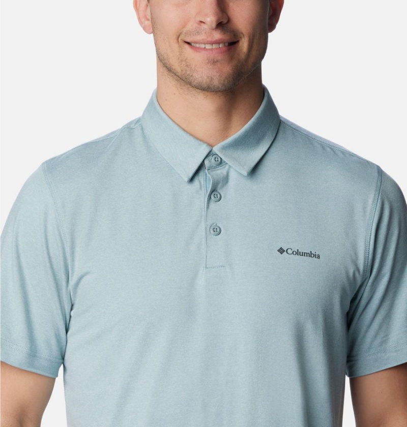 Columbia Tech Trail Men's Polo Shirt Blue | MPWASR-791