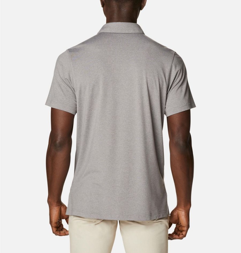 Columbia Tech Trail Men's Polo Shirt Grey | OXHRQG-146