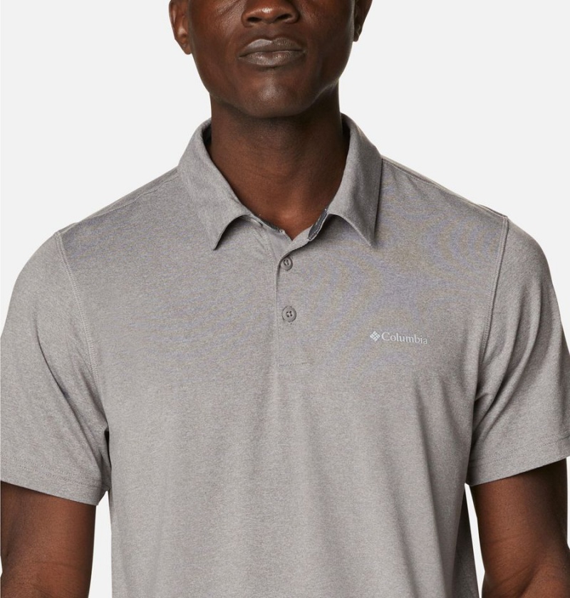 Columbia Tech Trail Men's Polo Shirt Grey | OXHRQG-146