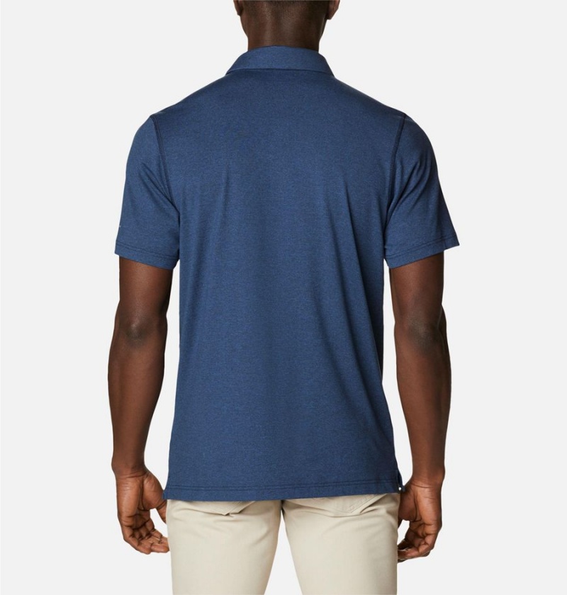 Columbia Tech Trail Men's Polo Shirt Navy | ZVOCTI-756