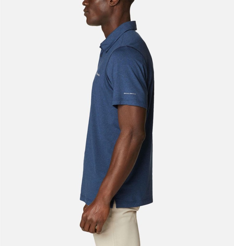 Columbia Tech Trail Men's Polo Shirt Navy | ZVOCTI-756