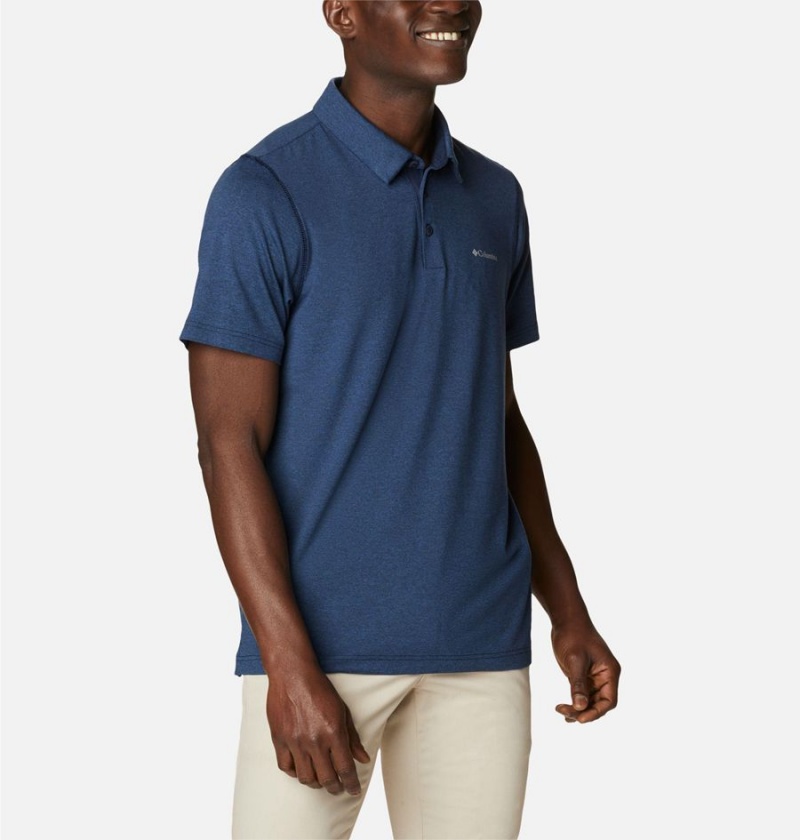 Columbia Tech Trail Men's Polo Shirt Navy | ZVOCTI-756