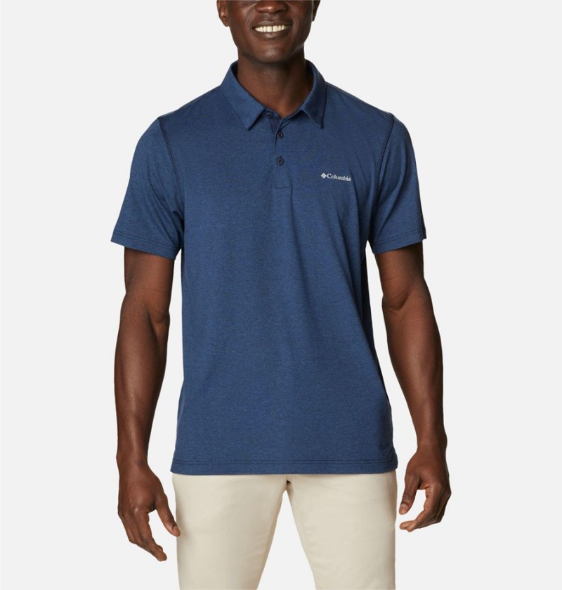 Columbia Tech Trail Men\'s Polo Shirt Navy | ZVOCTI-756