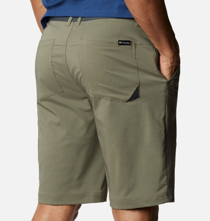 Columbia Tech Trail Men's Shorts Green | RDGWTL-654
