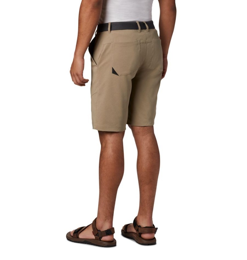 Columbia Tech Trail Men's Shorts Khaki | RZCUYI-736