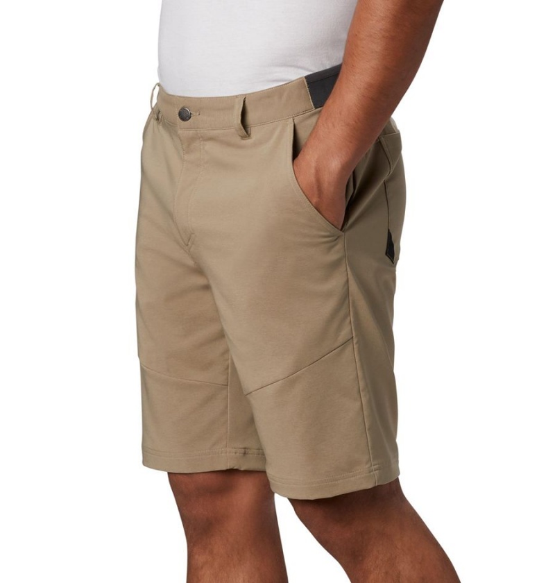 Columbia Tech Trail Men's Shorts Khaki | RZCUYI-736