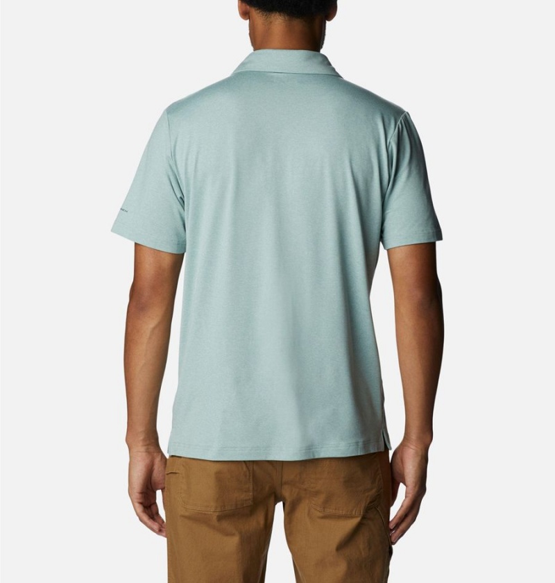 Columbia Tech Trail Novelty Men's Polo Shirt Green | KPQXER-932