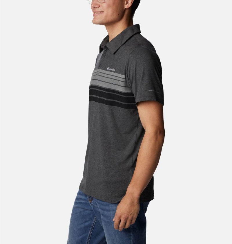 Columbia Tech Trail Novelty Men's Polo Shirt Grey | YSMILP-503