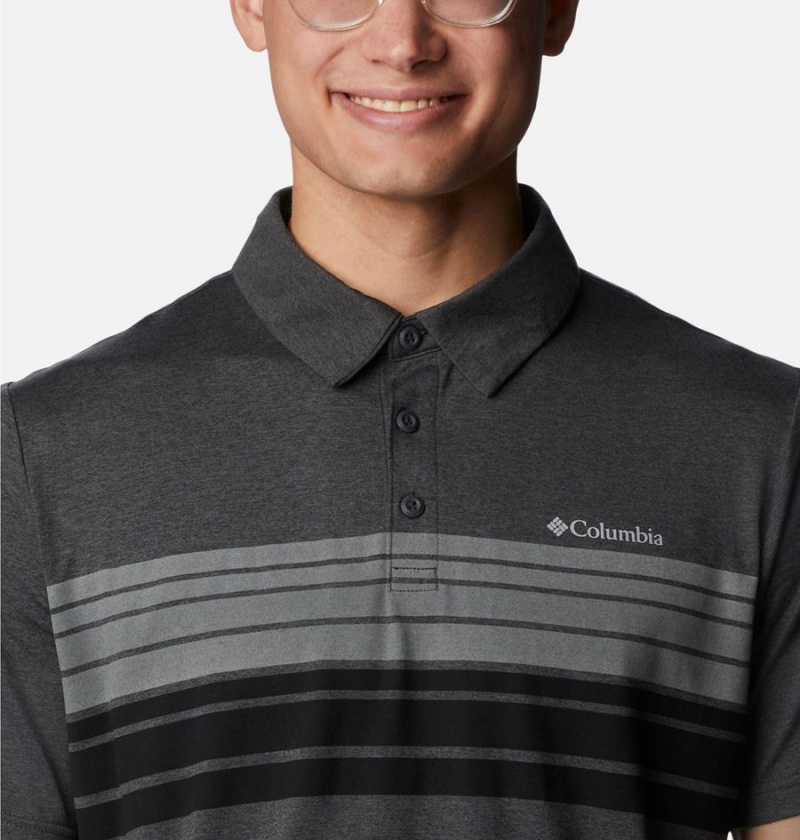 Columbia Tech Trail Novelty Men's Polo Shirt Grey | YSMILP-503