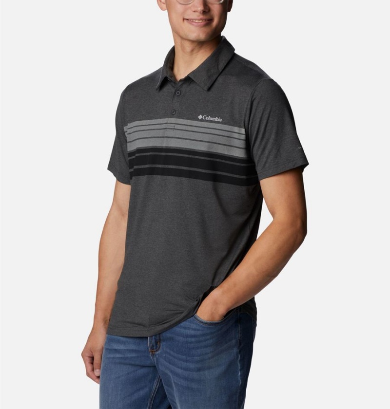 Columbia Tech Trail Novelty Men's Polo Shirt Grey | YSMILP-503