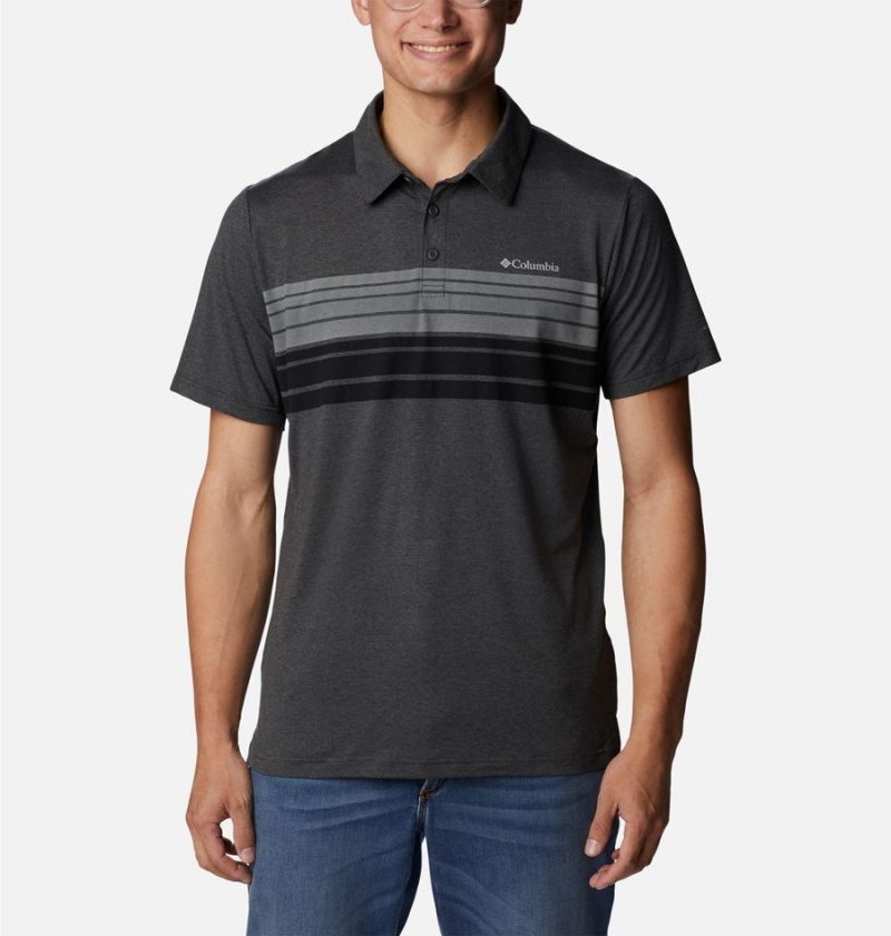 Columbia Tech Trail Novelty Men\'s Polo Shirt Grey | YSMILP-503