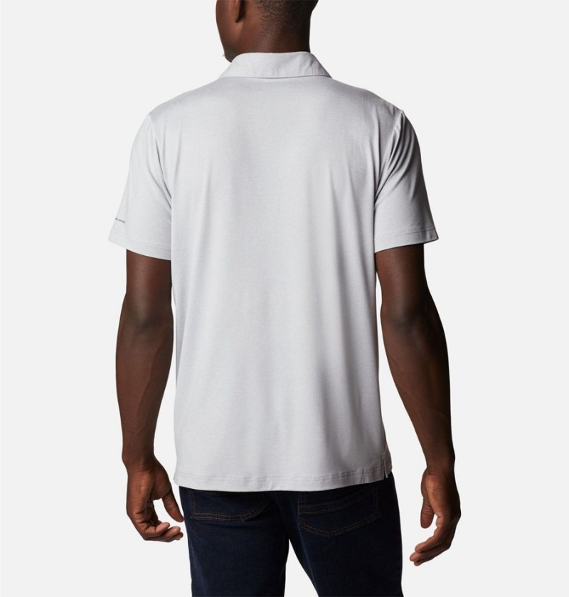 Columbia Tech Trail Novelty Men's Polo Shirt White | HRDOKZ-857