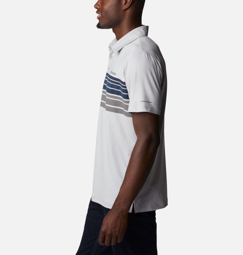 Columbia Tech Trail Novelty Men's Polo Shirt White | HRDOKZ-857