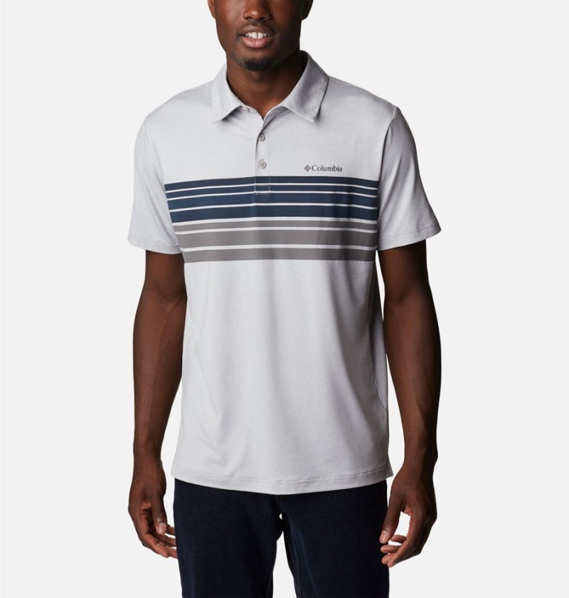 Columbia Tech Trail Novelty Men\'s Polo Shirt White | HRDOKZ-857