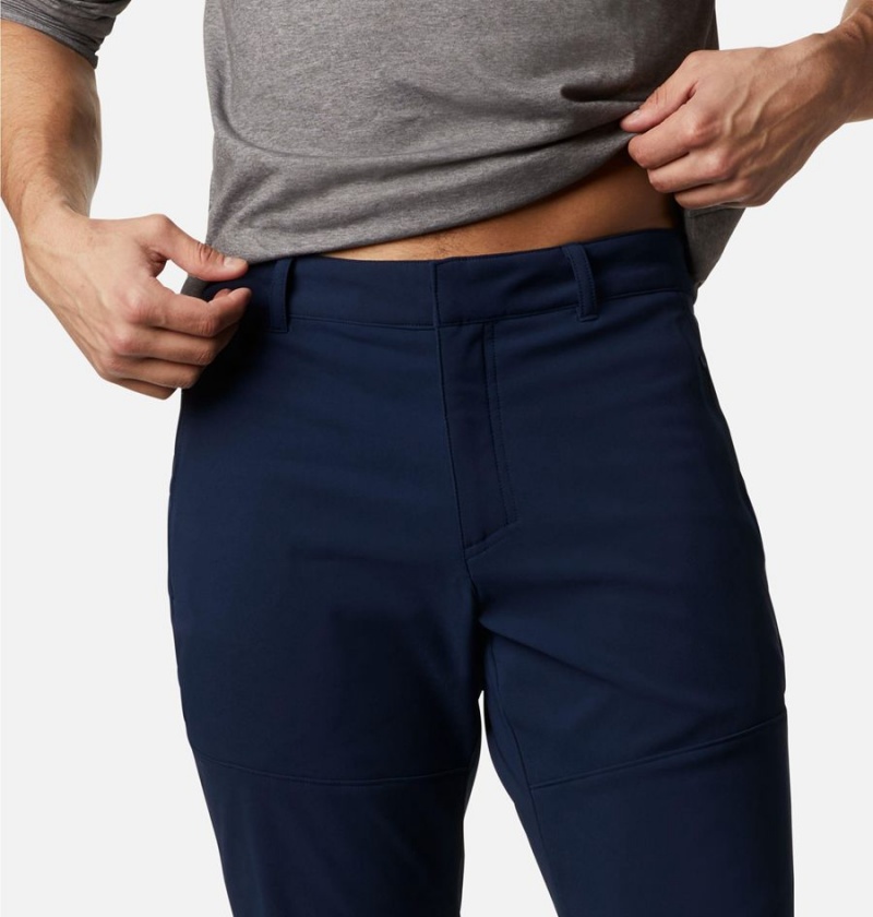Columbia Tech Trail Warm Men's Pants Navy | QFBKTO-796