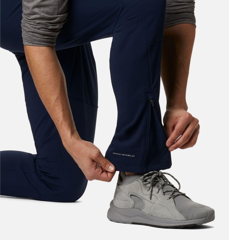 Columbia Tech Trail Warm Men's Pants Navy | QFBKTO-796