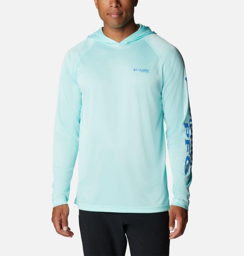 Columbia Terminal Tackle Heather Men\'s Hoodie Blue | KYHUEZ-983
