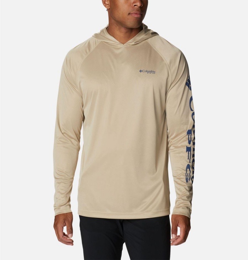 Columbia Terminal Tackle Heather Men\'s Hoodie Khaki | GYDIZQ-458