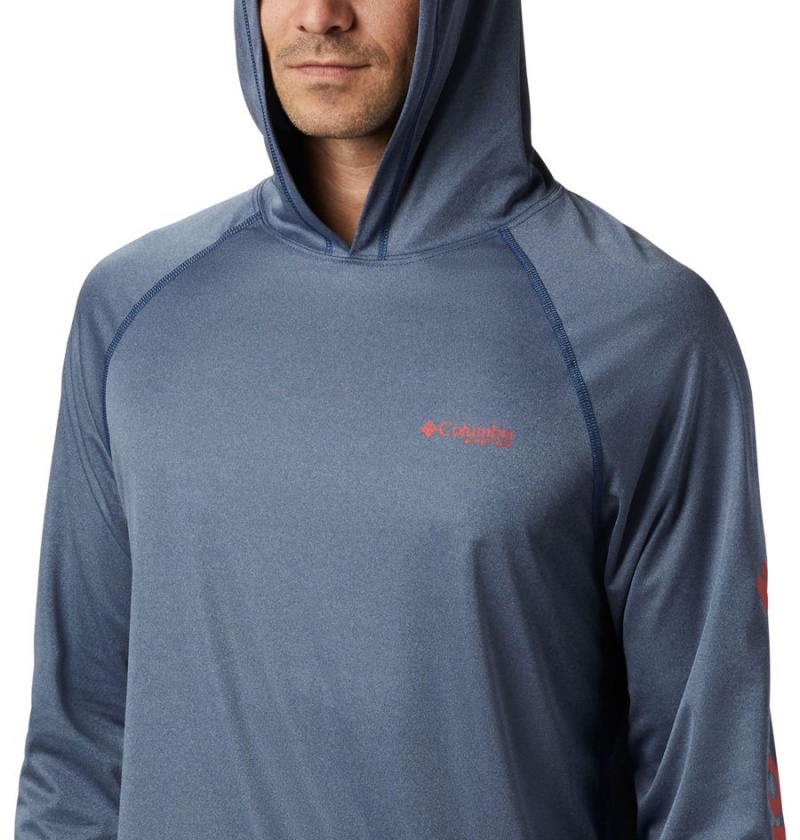 Columbia Terminal Tackle Heather Men's Hoodie Blue | MZNIAP-493