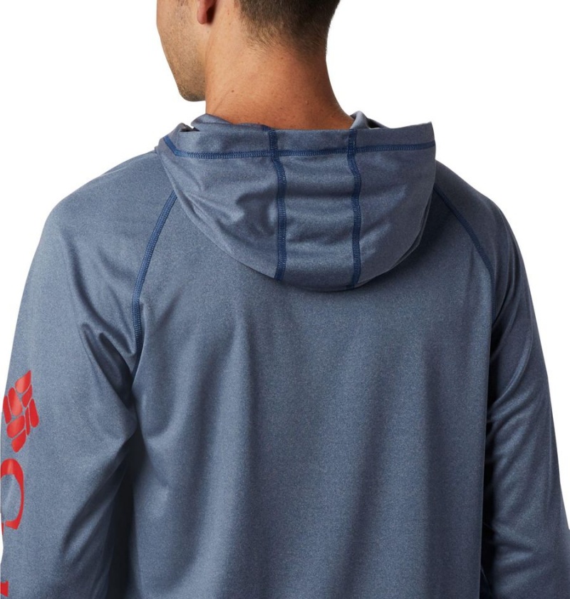 Columbia Terminal Tackle Heather Men's Hoodie Blue | MZNIAP-493