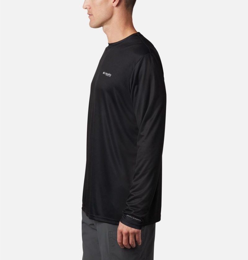 Columbia Terminal Tackle PFG Fish Flag Long Sleeve Men's T-Shirt Black | COVHPF-930