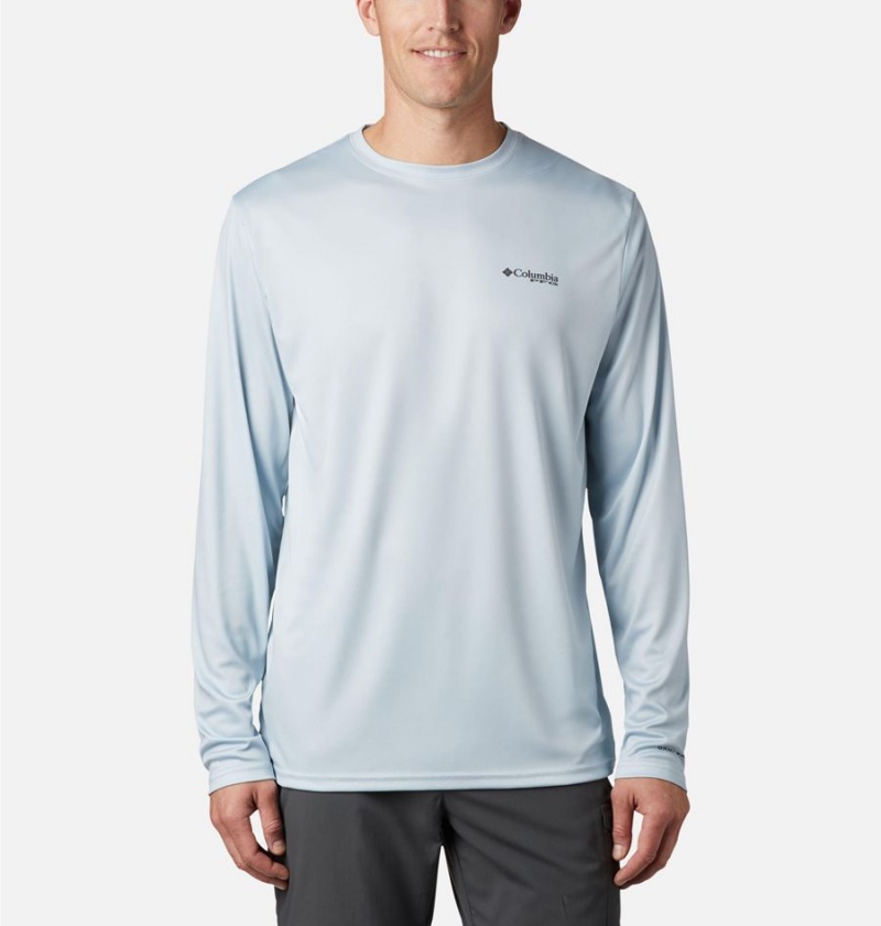 Columbia Terminal Tackle PFG Fish Flag Long Sleeve Men's T-Shirt Grey | ULAHXT-724