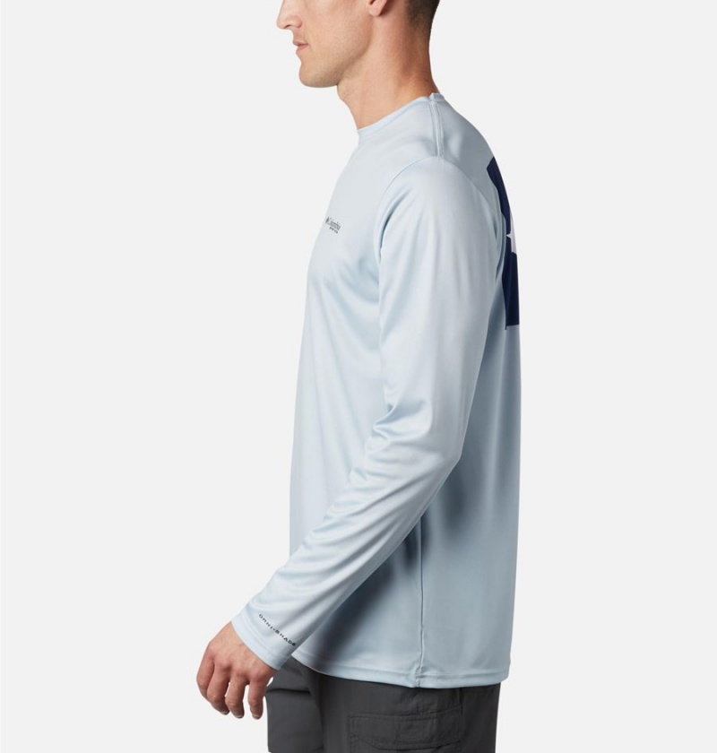 Columbia Terminal Tackle PFG Fish Flag Long Sleeve Men's T-Shirt Grey | ULAHXT-724