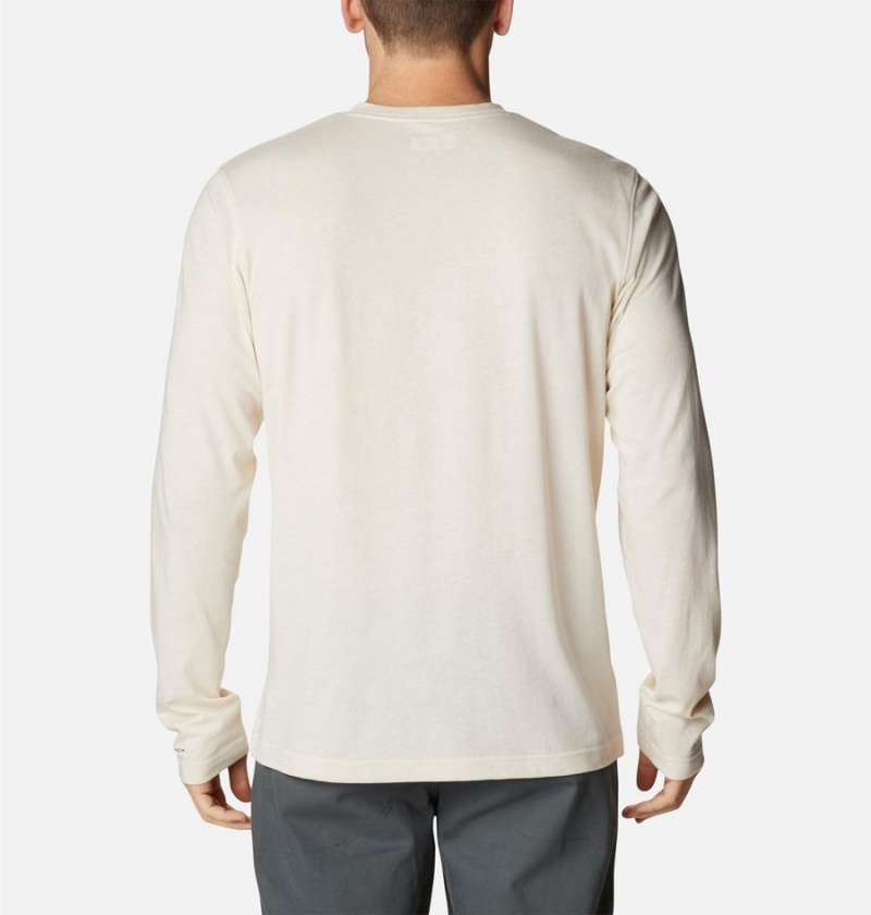 Columbia Thistletown Hills Henley Men's T-Shirt White | VDPXIY-037