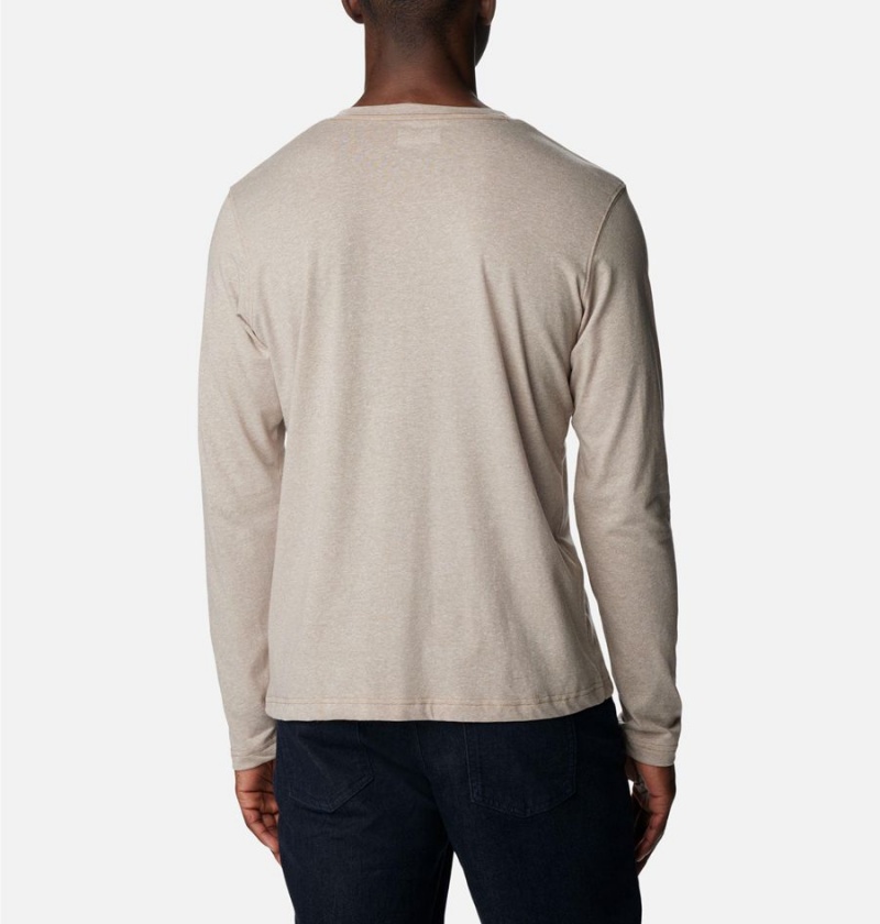 Columbia Thistletown Hills Henley Men's T-Shirt White | MCBYWN-680