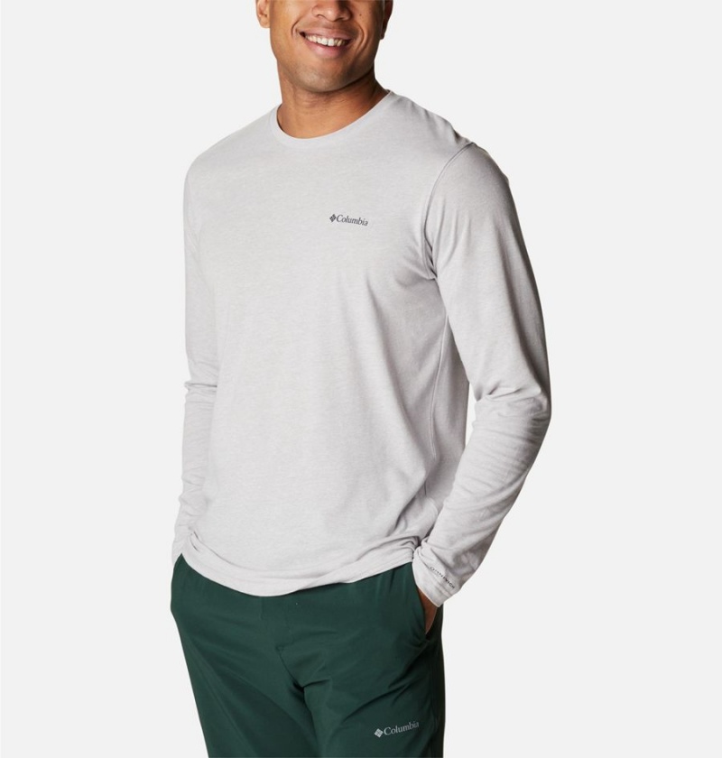 Columbia Thistletown Hills Long Sleeve Crew Men's T-Shirt Grey | YNLOGW-974