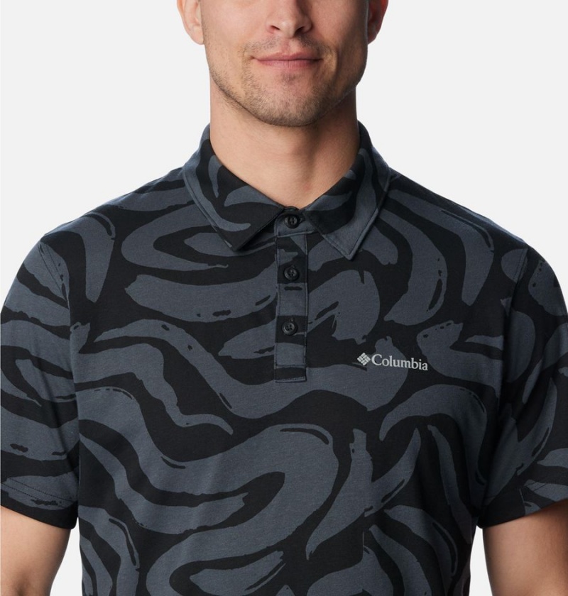Columbia Thistletown Hills Men's Polo Shirt Black | RGPKVB-409