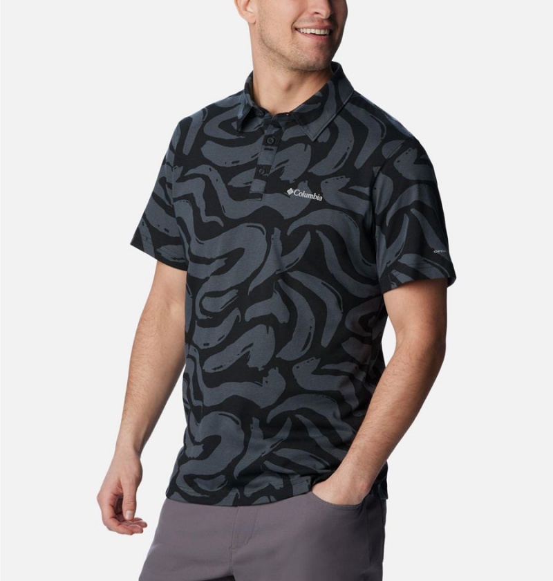 Columbia Thistletown Hills Men's Polo Shirt Black | RGPKVB-409