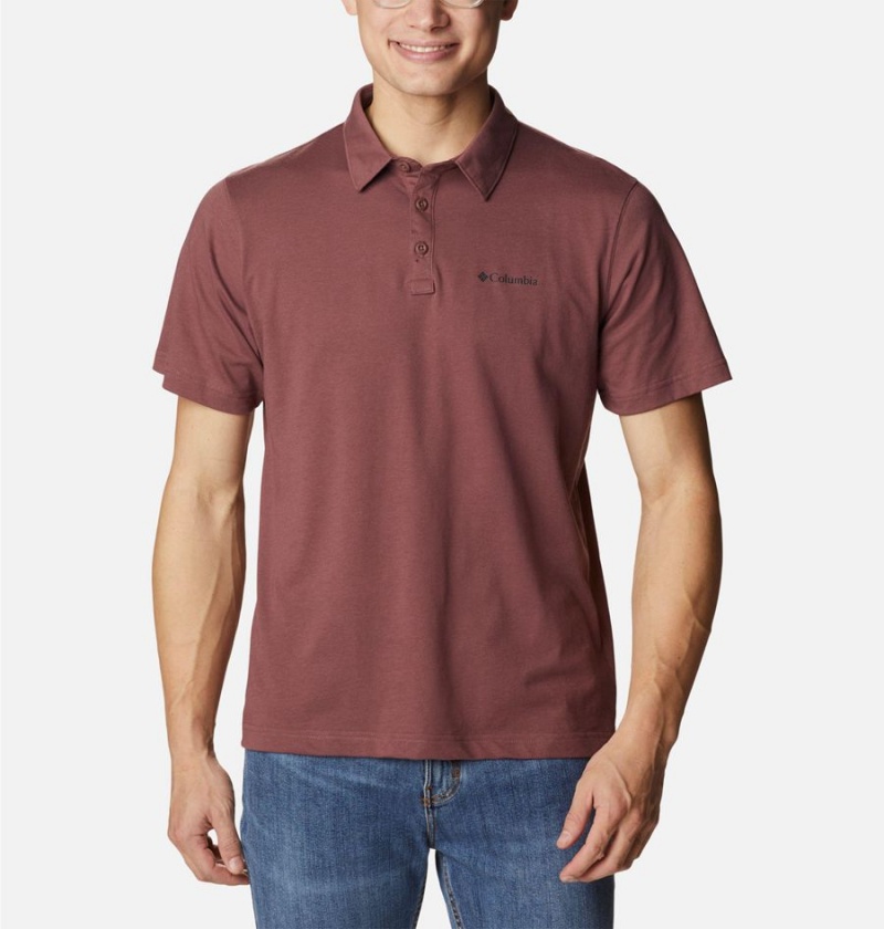 Columbia Thistletown Hills Men\'s Polo Shirt Brown | VIHKEO-579